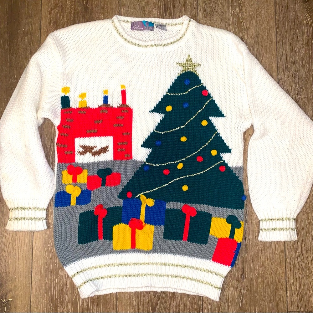 VINTAGE Pinwheels 3D style sweater